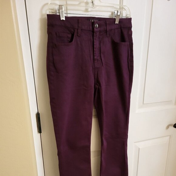Sateen Slim Straight Leg Jeans JEN7 by 7 For All Mankind Plum Sz 6 NWOT - Picture 4 of 10